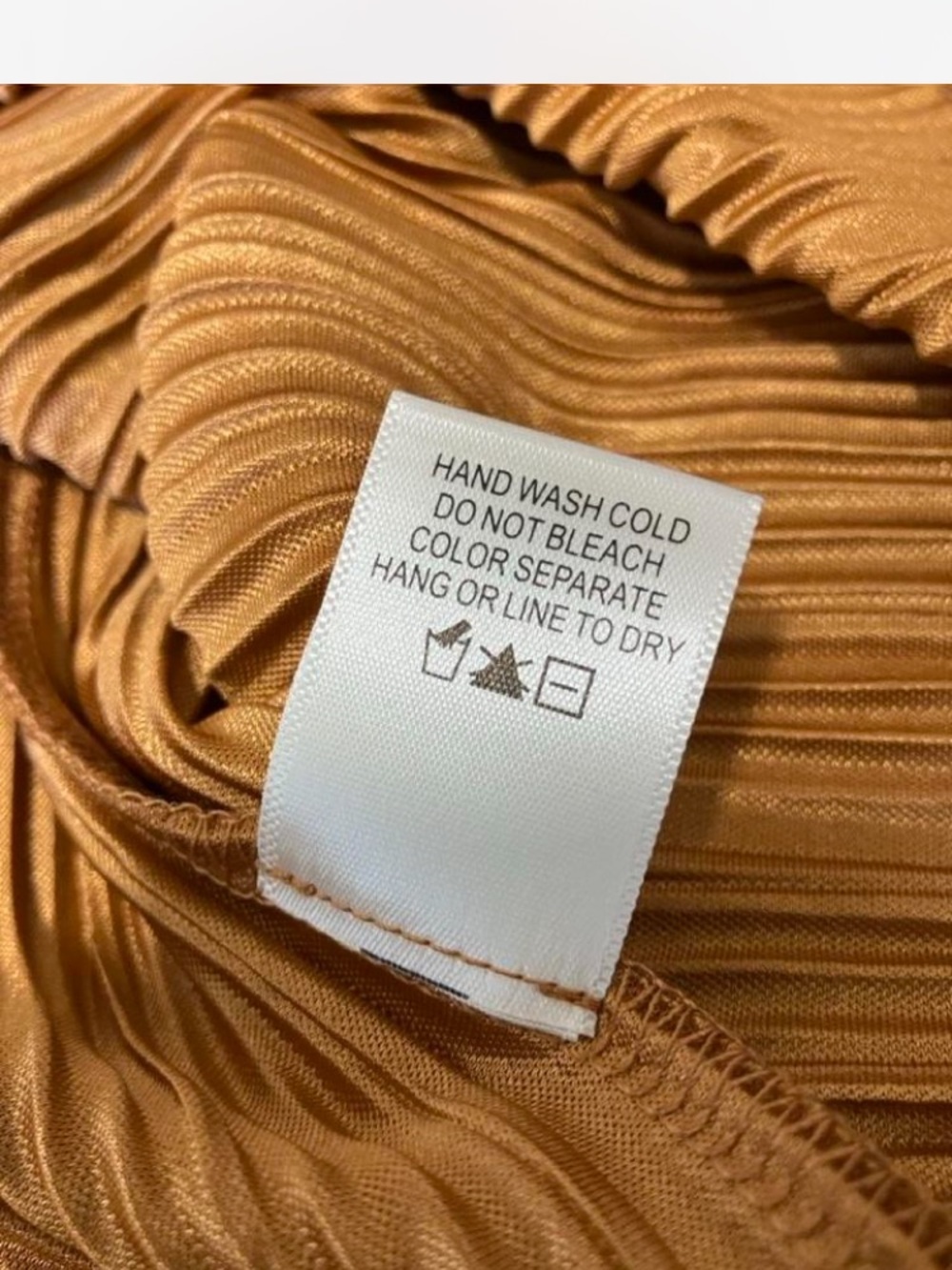 Kirious LA Women’s Bronze Pleated Ruched Babydoll Mini Dress Tie Front Size S - Picture 7 of 7